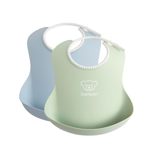 BABYBJÖRN Soft Bibs - Powder Green/ Powder Blue