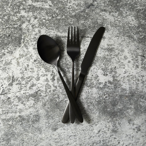Cutlery Set Charbon 16pcs, black