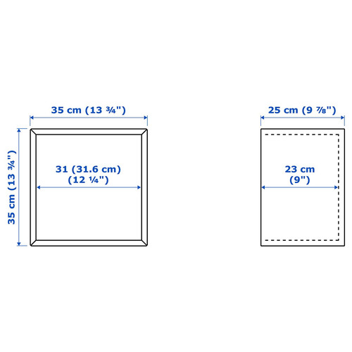 EKET Wall-mounted cabinet combination, walnut, 140x35x53 cm