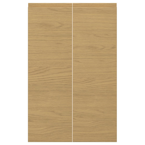 VOXTORP 2-p door f corner base cabinet set, right-hand/oak effect, 25x80 cm
