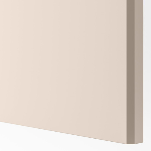 PAX / REINSVOLL Wardrobe combination, white/grey-beige, 200x60x201 cm