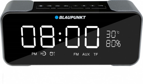 Blaupunkt Portable Bluetooth Speaker with FM Radio, microSD Playback & Alarm BT16CLOCK