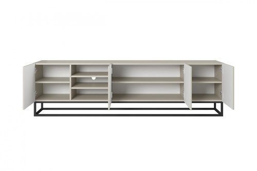 TV Cabinet Asha 200cm, cashmere/black