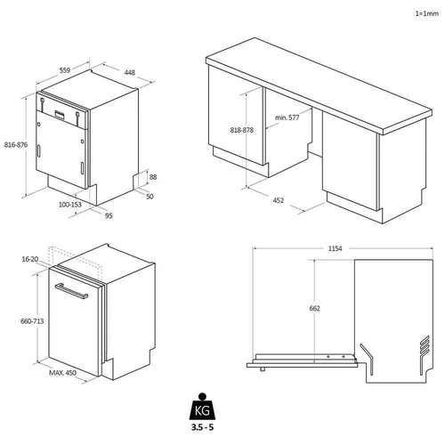 Candy Built-in Dishwasher CDIH 2D949