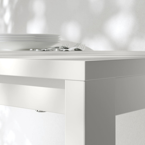 VIHALS Table, white/white, 74x74 cm