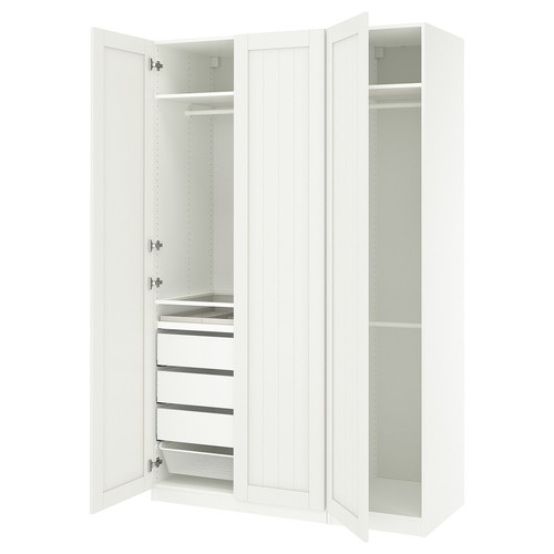 PAX / GULLABERG Wardrobe combination, white/white, 150x60x236 cm