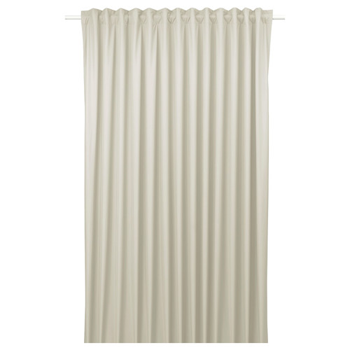 BENGTA Block-out curtain, 1 piece, beige/with heading tape, 210x300 cm