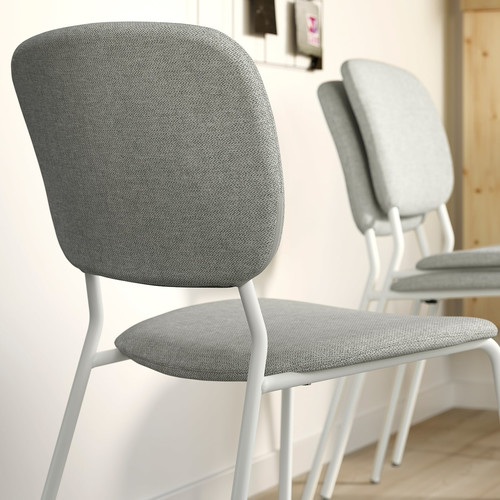VIHALS / VIHALS Table and 4 chairs, green/white Tibbleby beige-grey, 120/180x74 cm