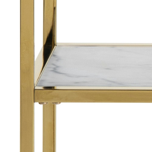 Shelving Unit Console Alisma, marble/gold