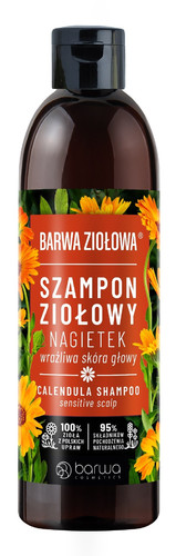BARWA Herbal Shampoo for Sensitive Scalp Calendula 95% Natural 250 ml