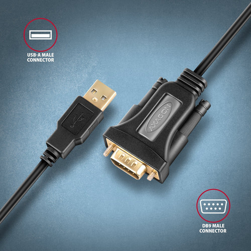 AXAGON ADS-1PQN Advanced Adapter FTDI USB 2.0 > RS-232 serial