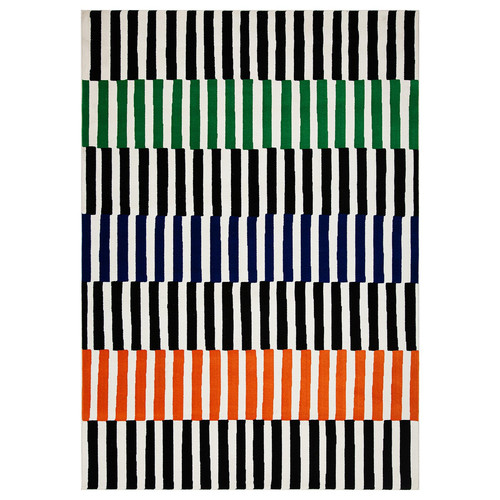 VÄNDPLATS Rug, low pile, multicolour/stripe, 170x240 cm