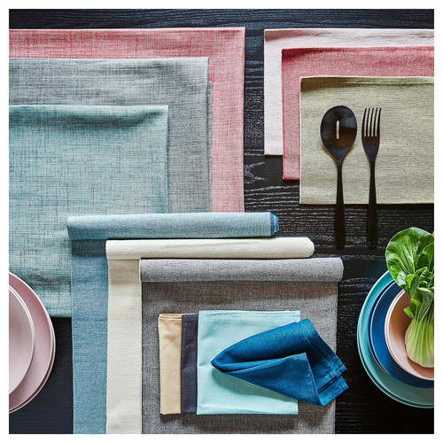 SVARTSENAP Tablecloth, green-blue, 145x240 cm