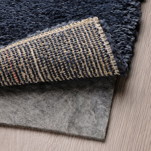 STOENSE Rug, low pile, dark blue, 170x240 cm