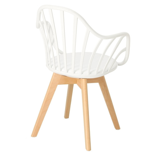 Chair with Armrests Sirena, white