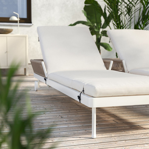 FRÖSÖN/DUVHOLMEN Sun lounger cushion, beige, 190x60 cm