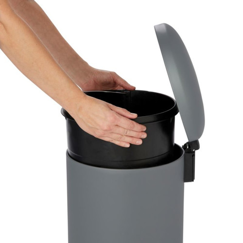 Cooke&Lewis Pedal Waste Bin Gerrra 30 l, metal anthracite