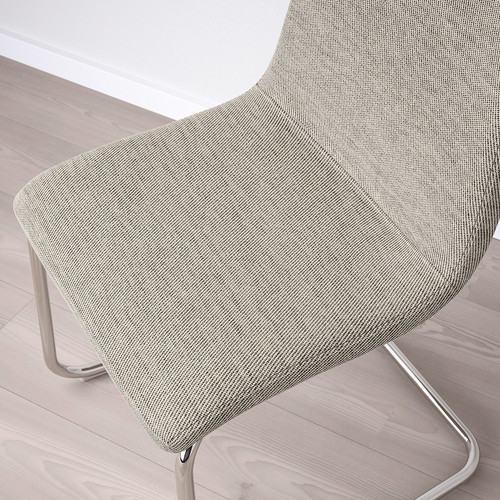 STRANDTORP / LUSTEBO Table and 4 chairs, white/Viarp beige/brown, 150/205/260 cm