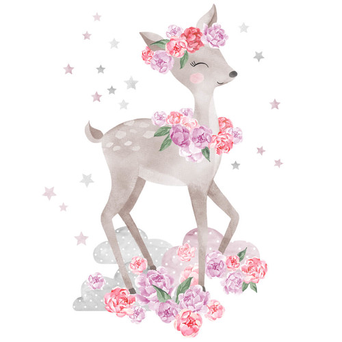 Wall Sticker Set 53x91cm - Roe Pink