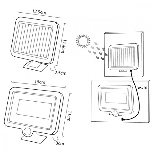 MacLean Solar LED Wall Lamp IP44 MCE438