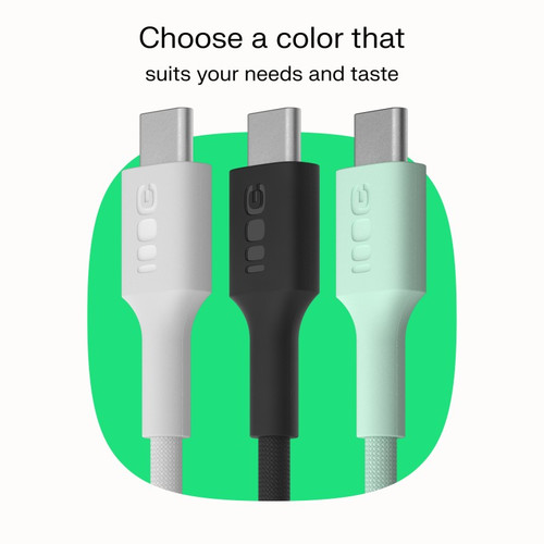 GREEN CELL Cable USB-C-USB-C PowerStream 100W, braid, 1.2m, white
