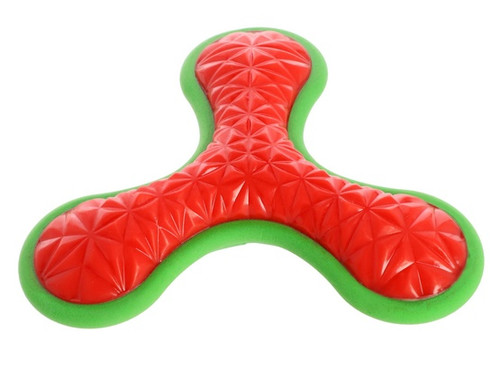 Dingo Dog Toy TPR Boomerang Tri 16.5cm