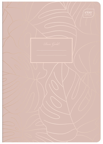 Notebook A5 60 Sheets Ruled Metallic Rose 10-pack, assorted patterns