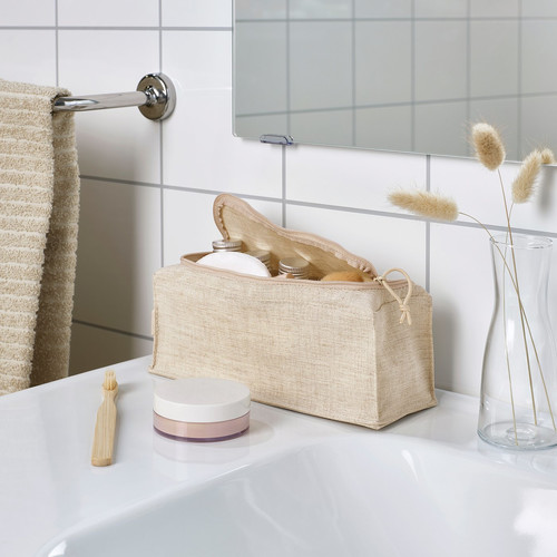 BOLLÖSUND Toiletry bag, beige