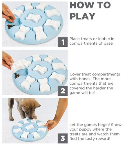 Nina Ottosson Puppy Smart Blue Educational Game for Dogs
