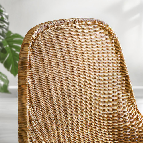 FRYKSÅS Armchair with cushion, rattan/Risane natural