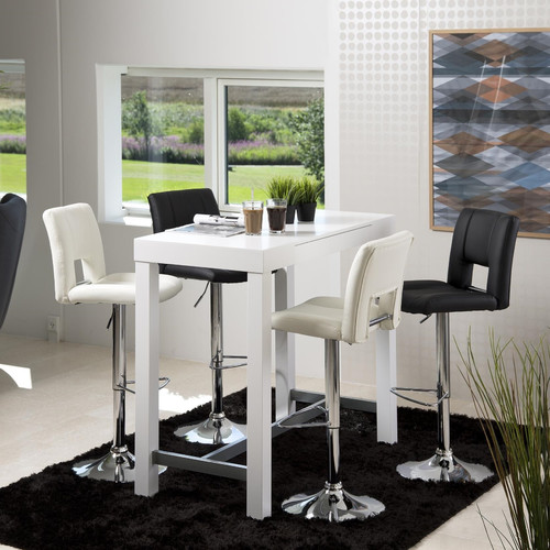 Bar Stool Sylvia, black/chrome