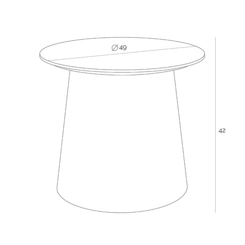Side Coffee Table Ethos, natural/white