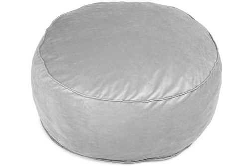 Large Pouffe, velvet, grey