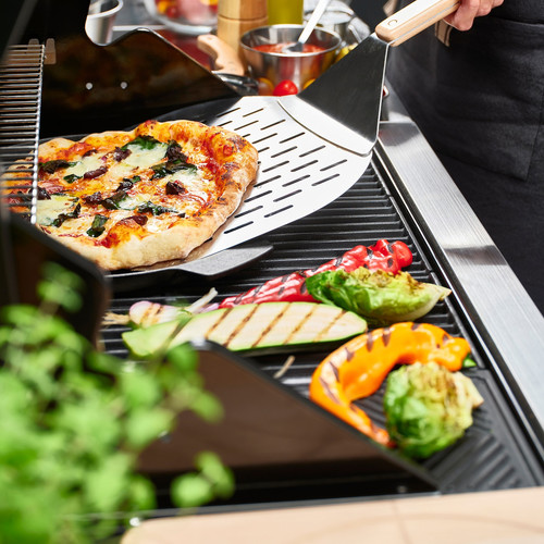 GRILLTIDER Pizza shovel, stainless steel/beech, 57 cm
