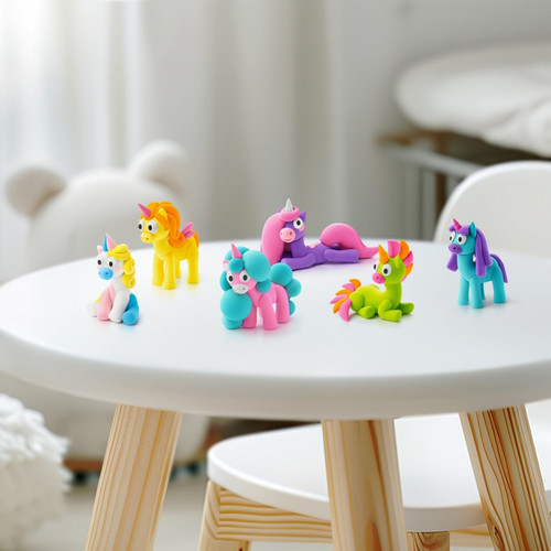 Hey Clay Air-Dry Clay Rainbow Unicorns Cloudy 3+