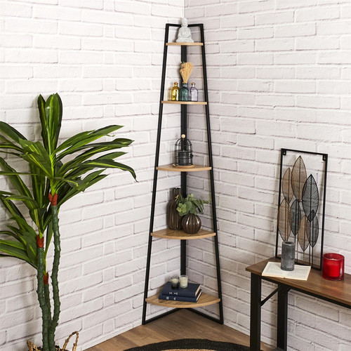 Shelving Unit Corner with 5 Shelves