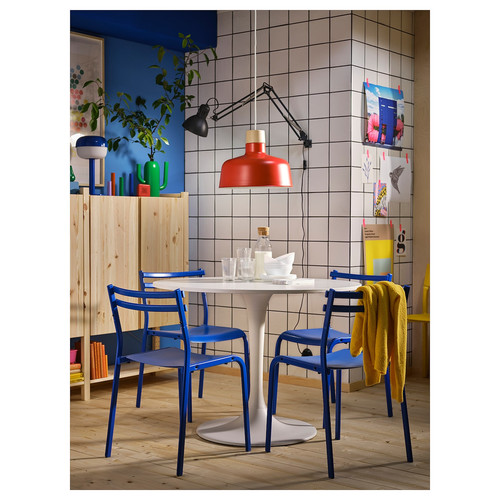 GENESÖN Chair, metal/blue