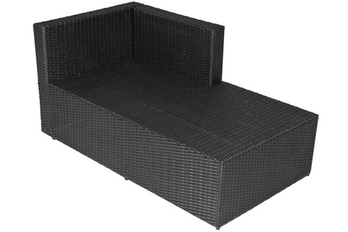Outdoor Corner Furniture Set ROMA, black/grey