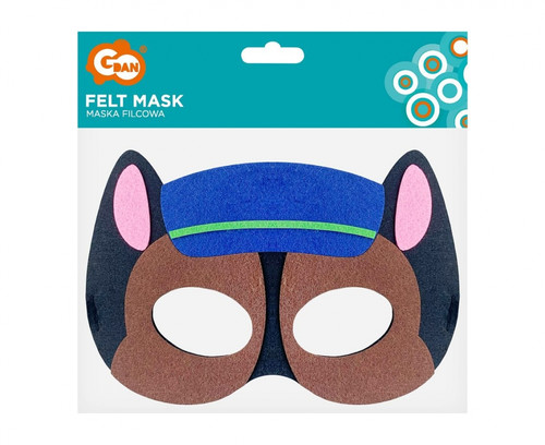 Felt Mask Paw Patrol Chase 2 18x12cm