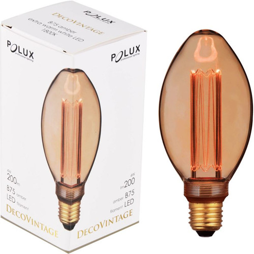 LED Bulb Decorative B75 E27 200lm 1800K amber