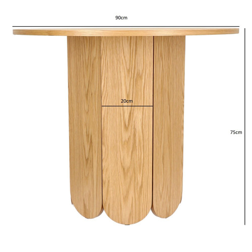 Dining Table Puro 90cm, natural oak