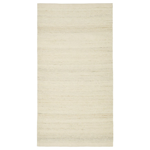 TIDTABELL Rug, flatwoven, beige, 80x150 cm
