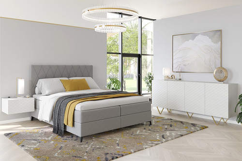 Wall-Mounted Bedside Table Scalia 50 Set of 2, matt white