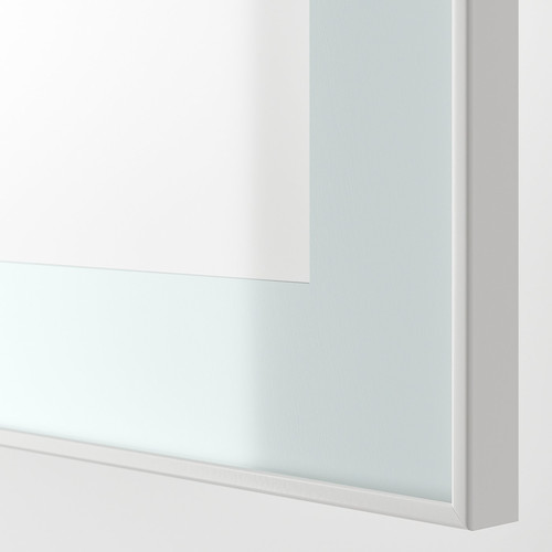 BESTÅ Shelf unit with glass door, white Glassvik/white/light green clear glass, 60x22x64 cm