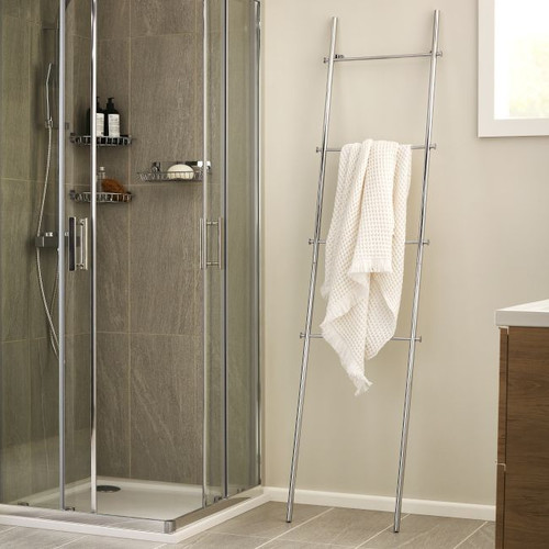 GoodHome Wall-mounted Towel Rail Koros, chrome