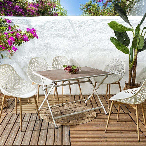 Foldable Outdoor Dining Table for 6 Persons 110x70
