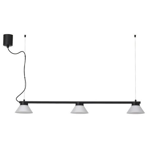 SAMBORD Pendant lamp with 3 lamps, black/white