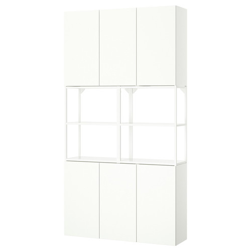 ENHET Storage combination, white, 120x32x225 cm