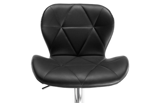 Bar Stool, faux leather, black/chrome