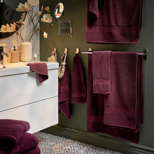 FREDRIKSJÖN Hand towel, deep red, 50x100 cm